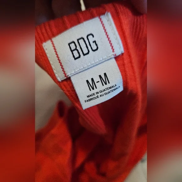 BDG Urban Outfitters Olivia Picot Square Neck Top in Red/orange. Size M NWOT - Picture 11 of 11